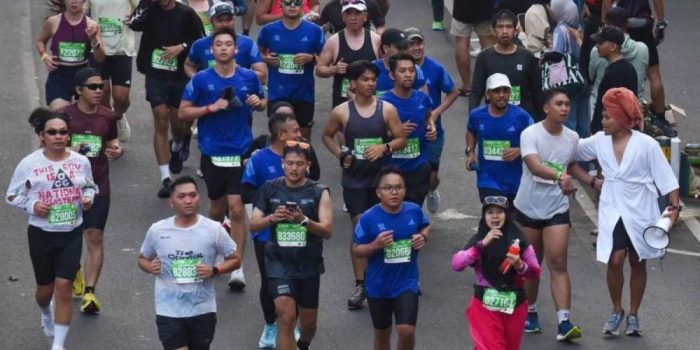 Pramono Anung saat mengikuti ajang Jakarta Running Festival