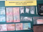Barang bukti pengungkapan jaringan narkoba Mesuji oleh pihak kepolisian.