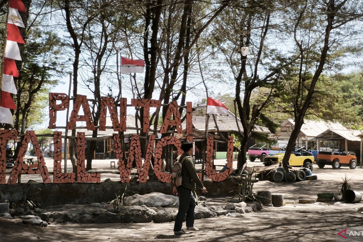 Pemandangan pantai di kawasan wisata Pansela Bantul.