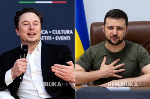 Ilustrasi Elon Musk dan layanan satelit Starlink