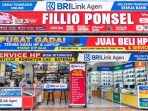 BRI-Fillio-Ponsel Suasana pelayanan nasabah di lokasi BRILink Agen Fillio
