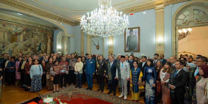 Suasana perayaan resepsi diplomatik KBRI Roma di Wisma Duta