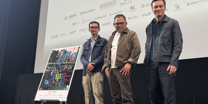 Sutradara saat pemutaran film Garin Nugroho di Tokyo