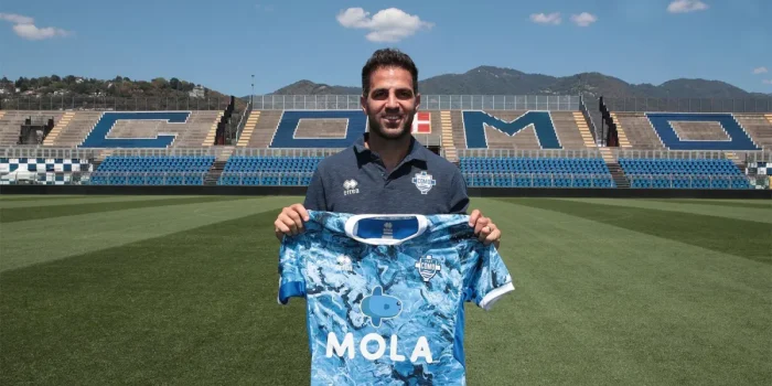 Aksi Cesc Fabregas saat Como hajar Manchester United di Liga Champions.
