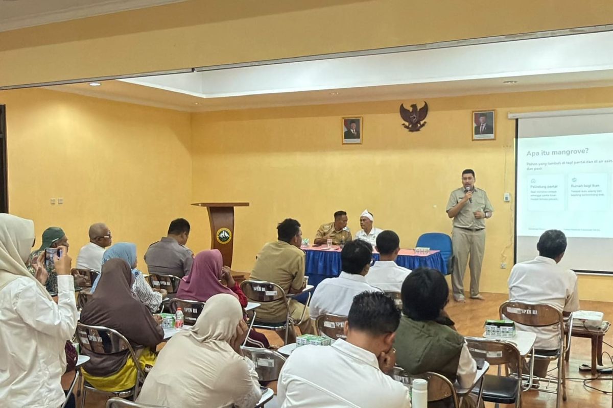Penanaman bibit mangrove di Kepulauan Seribu