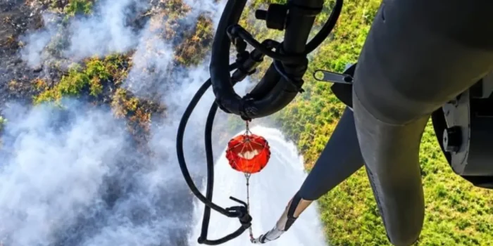 helikopter Super Puma untuk menangani karhutla di Gunung Lawu
