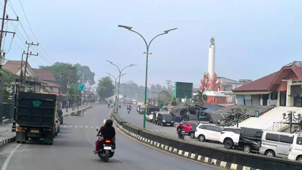 Langit biru Balangan Kalsel setelah hujan